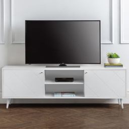 Julian Bowen Moritz 2 Door 2 Shelf White TV Unit
