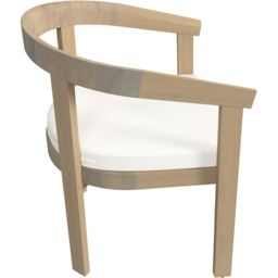 Charles Bentley Acacia Curved Back Outdoor Dining Chair with Cushion Set of 2 - thumbnail 3