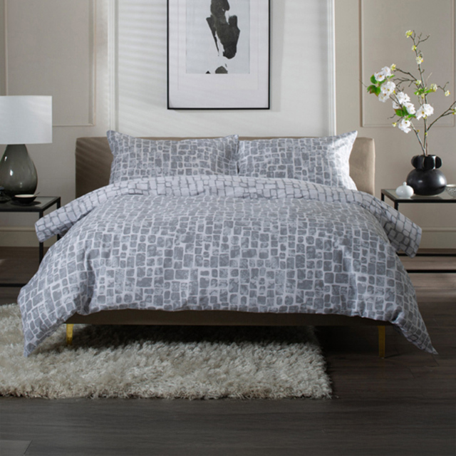 The Lyndon Company Tulle Grey Double Reversible Duvet Set - image 1