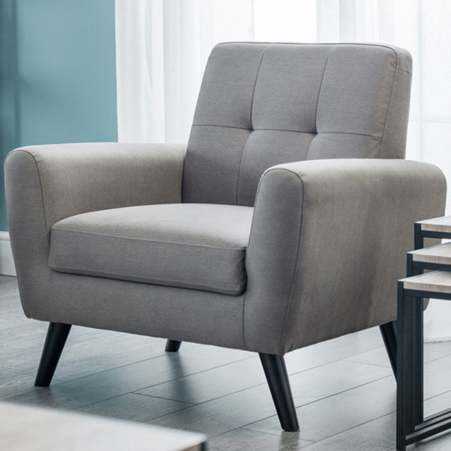 Julian Bowen Monza Grey Compact Retro Armchair - image 1