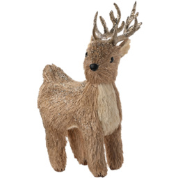 The Seasonal Gift Co. Standing Straw Deer Christmas Decoration 13cm - thumbnail 3
