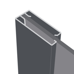 Spacepro Shaker Single Panel Graphite Frame Mirror Sliding Door 2220 x 762mm - thumbnail 4