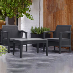 Keter Atlas Graphite 2 Seater Garden Bistro Set