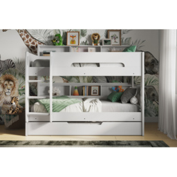 Flair Interstellar Wooden White Bunk Bed with Trundle - thumbnail 3