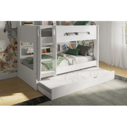 Flair Interstellar Wooden White Bunk Bed with Trundle - thumbnail 4