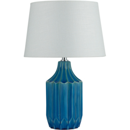 Lighting Collection Blue Ceramic Table Lamp