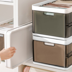 Living and Home Grey Folding Wardrobe Drawer Storage Box - thumbnail 4