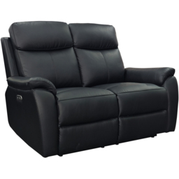 Aspire Kingsmere 2 Seater Black Power Recliner Sofa - thumbnail 3