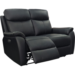 Aspire Kingsmere 2 Seater Black Power Recliner Sofa - thumbnail 4