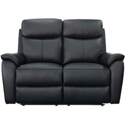 Aspire Kingsmere 2 Seater Black Power Recliner Sofa - thumbnail 2