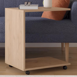 FWStyle Oak Effect Large Mobile Sofa Laptop Table