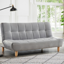 Home Detail Macey 2 Seater Grey Velvet Sofa Bed