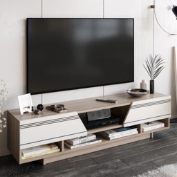 Decorotika Aspatria 4 Shelf White and Cordoba TV Unit - thumbnail 1
