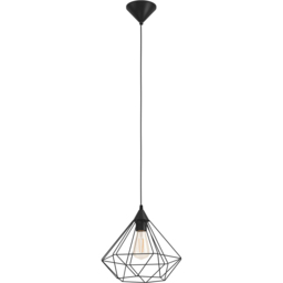 EGLO Tarbes Black Geometric Pendant Light - thumbnail 1
