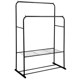 House of Home Black Double Clothes Rail
