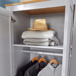 Home Source Camden Grey 2 Door Wardrobe - thumbnail 3