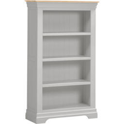 Seconique Bordeaux 3 Shelf Pebble Grey and Oak Tall Bookcase - thumbnail 2