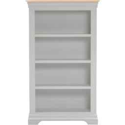 Seconique Bordeaux 3 Shelf Pebble Grey and Oak Tall Bookcase - thumbnail 3