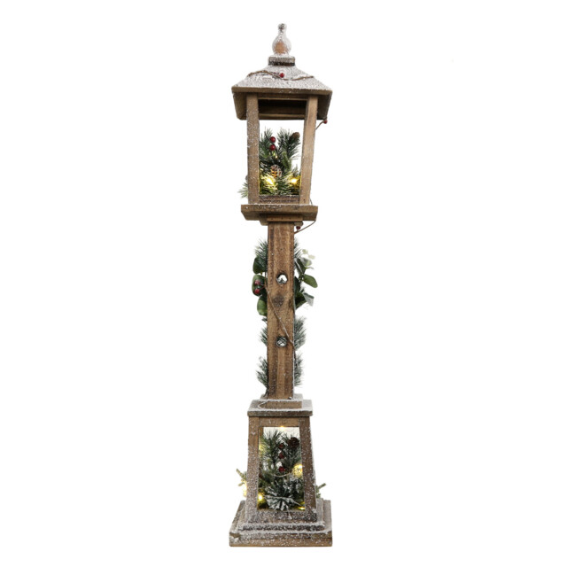 Natural Wooden Lantern Christmas Decoration - image 1
