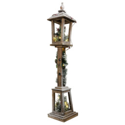 Natural Wooden Lantern Christmas Decoration - thumbnail 3