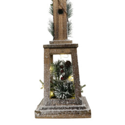 Natural Wooden Lantern Christmas Decoration - thumbnail 4