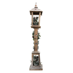 Natural Wooden Lantern Christmas Decoration - thumbnail 2