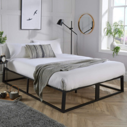 Home Source Black Double Platform Bed