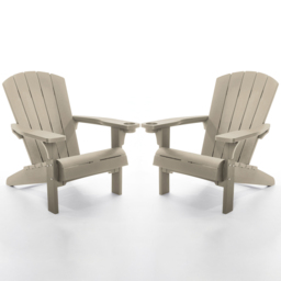 Keter Set of 2 Silver Sage Adirondack Chair - thumbnail 2
