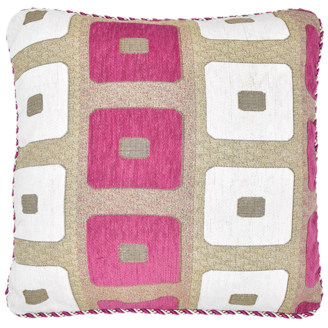 Intimates Glitter Square Pink Filled Cushion 43 x 43cm 2 Pack - image 1