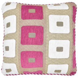 Intimates Glitter Square Pink Filled Cushion 43 x 43cm 2 Pack