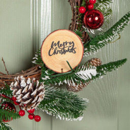 Samuel Alexander 50cm Pinecone Wreath with Red Berries and Baubles - thumbnail 4