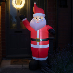 St Helens Inflatable Multicolour Santa Claus LED Christmas Decoration 5.6ft