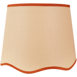 ValueLights Dutton Natural Scallop Edge Lamp Shade with Rust Trim Large - thumbnail 1