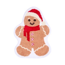 Cosy Gingerbread Man Bathmat Neutral - thumbnail 1