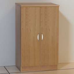 R White Cabinets 2 Door Mid Height English Oak Cupboard