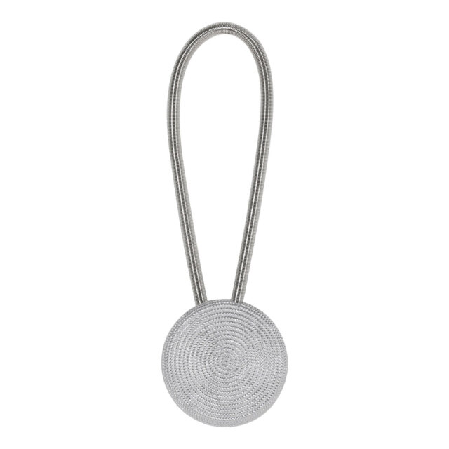Silver Disc Magnetic Curtain Holdback