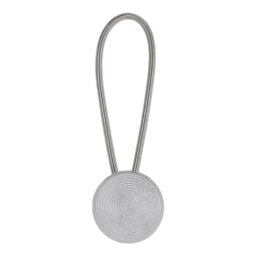 Silver Disc Magnetic Curtain Holdback