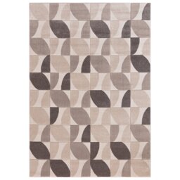 Vera Leaf Pattern Neutral Rug 120 x 170cm - thumbnail 1