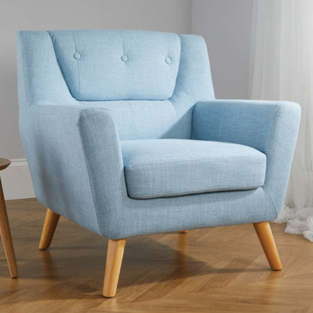 Lambeth Duck Egg Blue Fabric Armchair - image 1