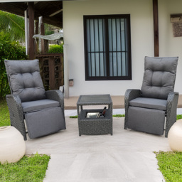 Furniture One 2 Seater Patio Lounge Chair Set with Ice Bucket - thumbnail 1