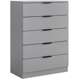 Home Source Phoenix Grey 5 Drawer Chest of Drawers - thumbnail 2