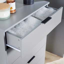 Home Source Phoenix Grey 5 Drawer Chest of Drawers - thumbnail 4
