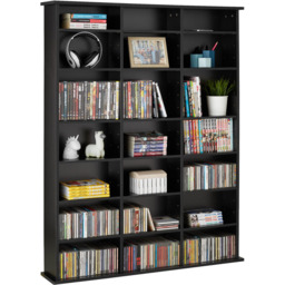 tectake Stevie 21 Shelf Black Adjustable Display Unit - thumbnail 3