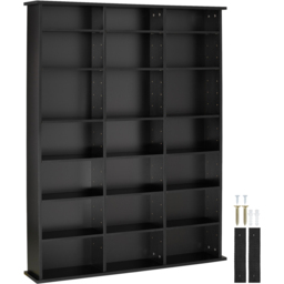 tectake Stevie 21 Shelf Black Adjustable Display Unit - thumbnail 2
