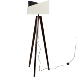 Avery White and Black Tripod Floor Lamp