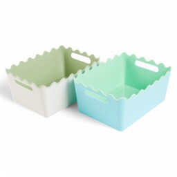 Single Green Wave Storage Basket in Assorted styles