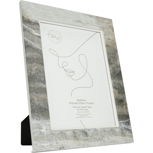 Addison Marble Effect Grey Photo Frame A4 - image 1