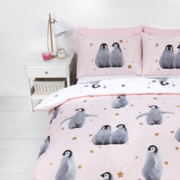 Rapport Home Starry Penguins King Size Pink Duvet Set - thumbnail 2