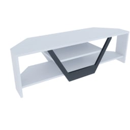 Decorotika Sares White and Black 2 Shelf TV Unit - thumbnail 4