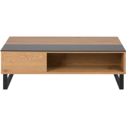 Florence Azalea Single Shelf Black and Oak Lift Up Coffee Table - thumbnail 2